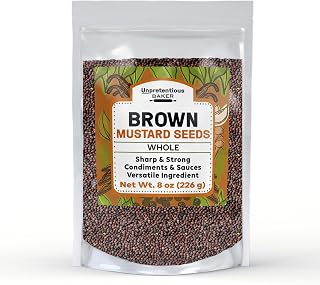 Unpretentious Brown Mustard Seeds, 8 oz, Sharp & Strong, Condiments & Sauces, Versatile Seasoning