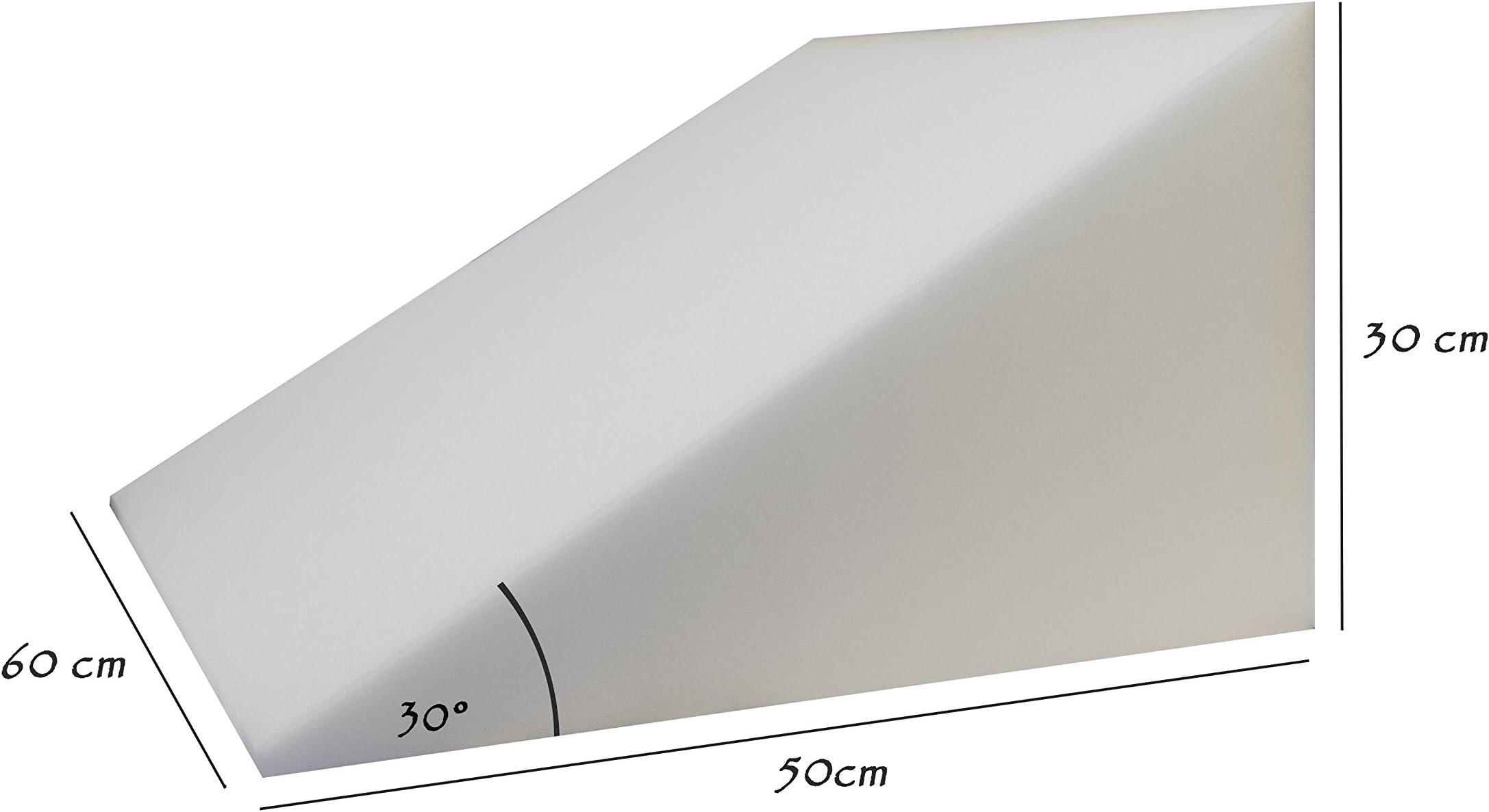 Bed Wedge, Sleeping Wedge, Wedge Mattress by Formalind - Size 60x50x30 cm bed increase / Acid Reflux Pillow for Relieving the Spine.