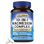 10 in 1 Magnesium Complex, 420mg Elemental Magnesium | Ultra Strength, Max Absorption | Chelated Magnesium Supplement for Sleep, Nerves & Heart Health | Non-GMO, 240 Vegan Capsules