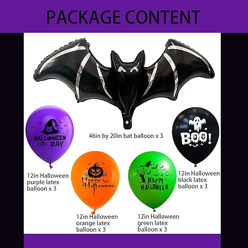 Miniatura 44 de Globos de aluminio de Halloween, globos de cumpleaños de Halloween, número 1, araña, momia, calabaza, murciélago, fantasma, globos para decoración