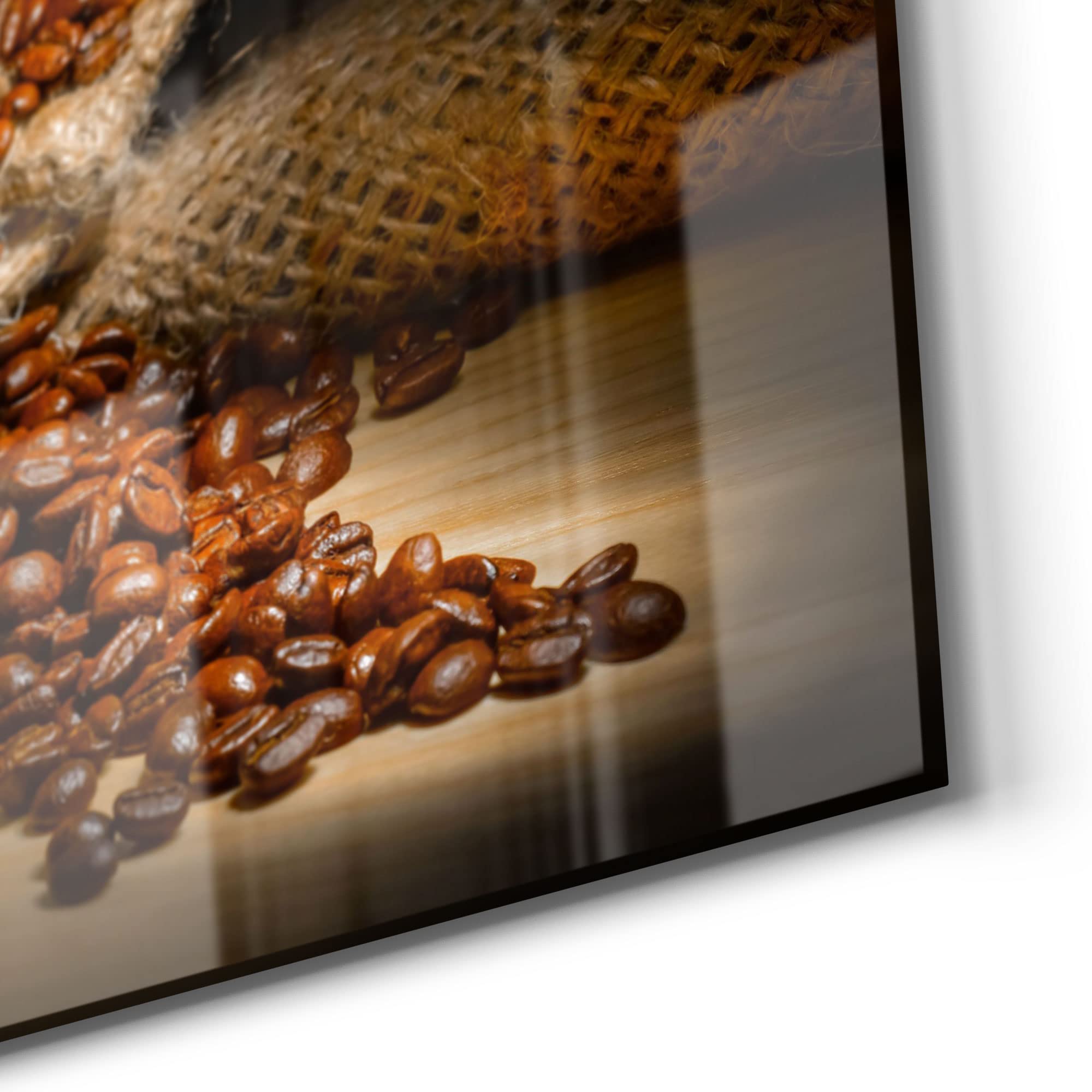 DEQORI Obraz na szkle prawdziwe szkło | motyw obrazkowa przyjemność picia kawy | poziomo jednoczęściowy 90 x 60 cm | piękna dekoracja | obraz ścienny do salonu, sypialni, korytarza i kuchni | nowoczesna dekoracja ścienna
