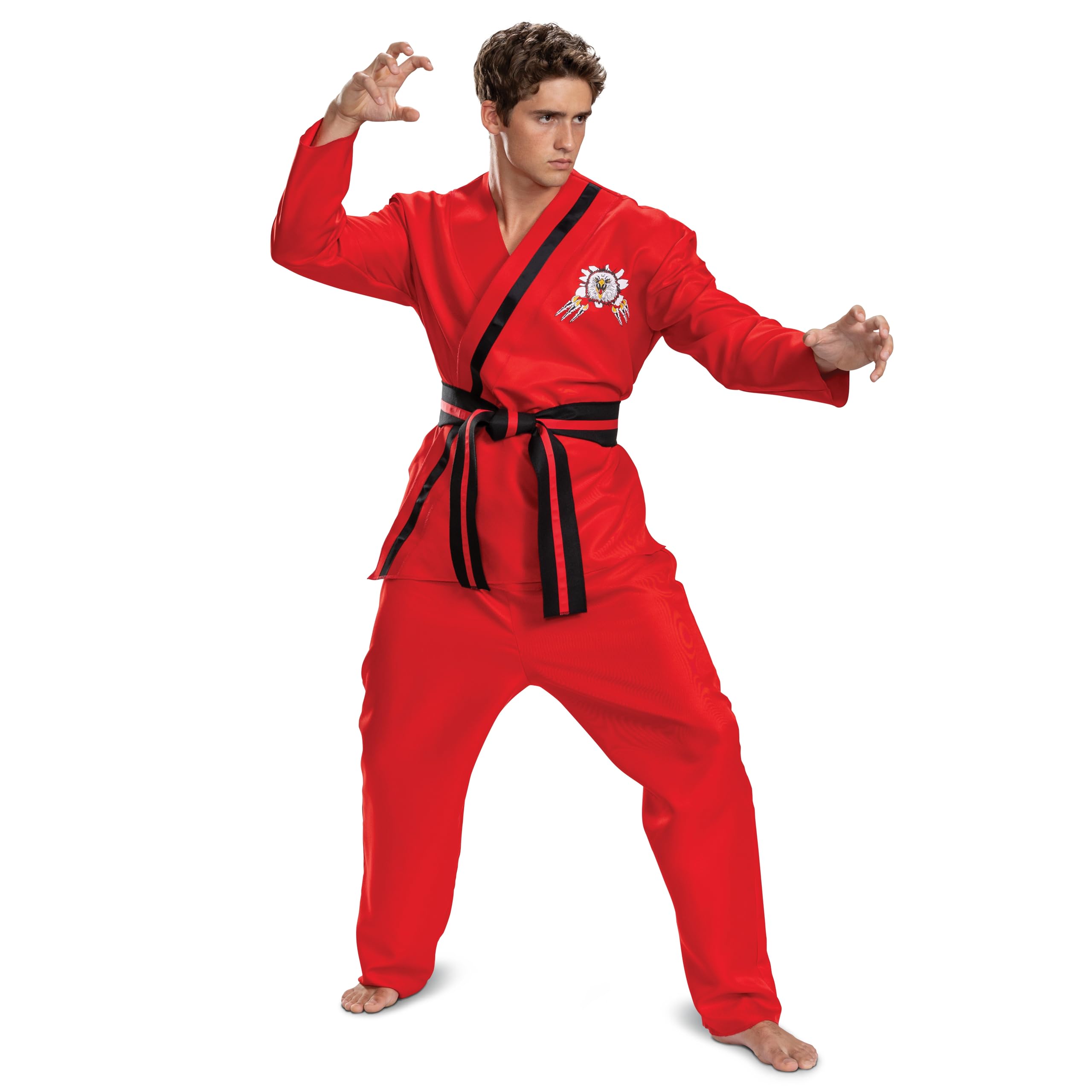 Eagle Fang Adult Costume, Official Cobra Kai Adult Costumes with Pants and Belt