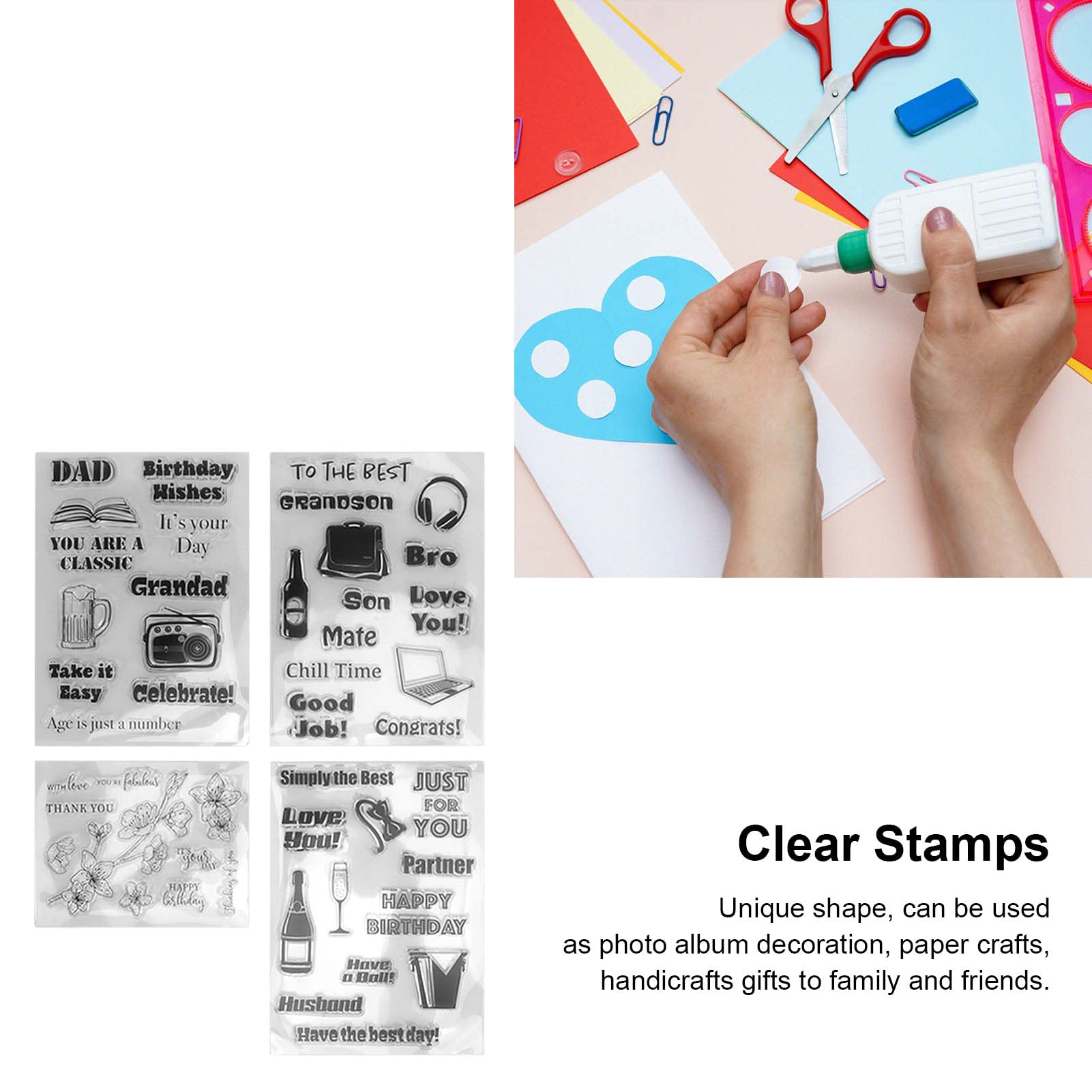 Tampons En Forme De Lettres Pour Travaux Manuels, 11 X 16 Cm, Tampon Transparent Pour Scrapbooking, Fabrication De Cartes, Fournitures De Décoration De Noël