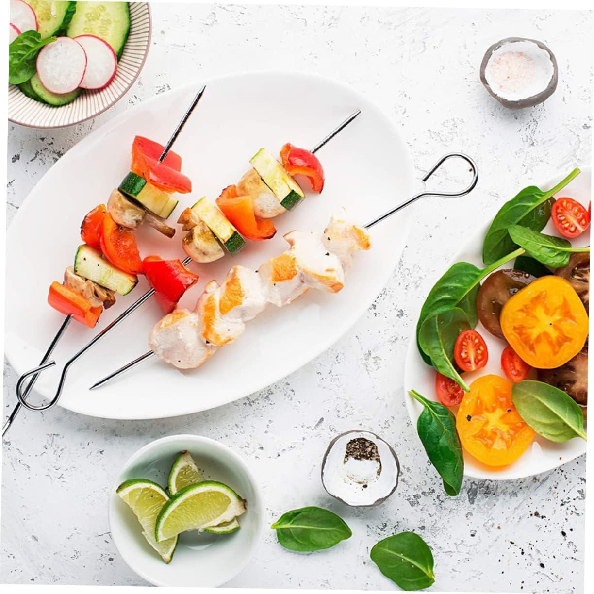 Alipis 6pcs Air Fryer Accessories Set Practical Baking Pan Rack for Frying Roasting and Pizza Dishwasher Safe Kitchen Supplies for Delicious Meals