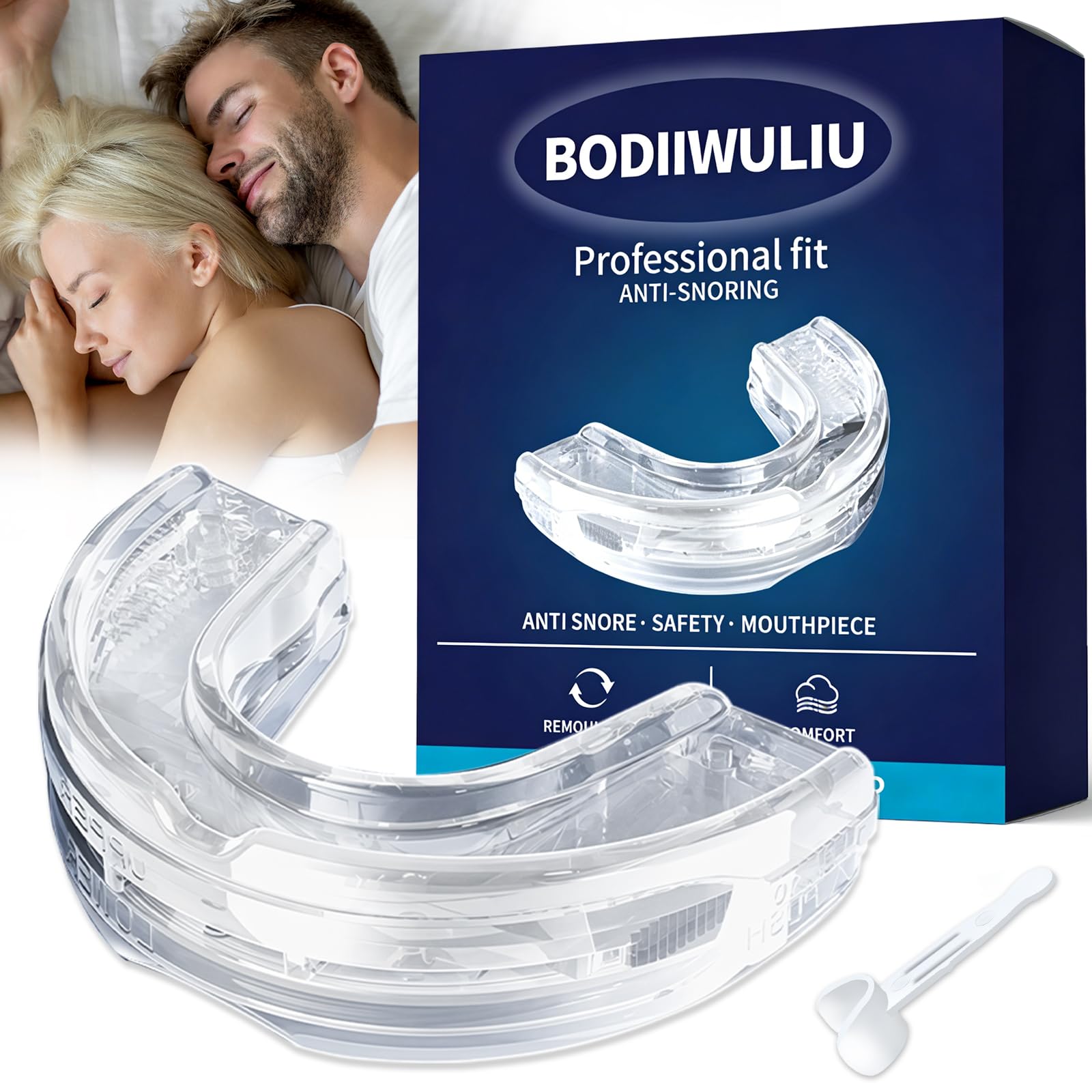 Kit de Protección Dental 4 Piezas, Férula Dental Moldeable para Bruxismo, Protector Bucal Antirronquidos