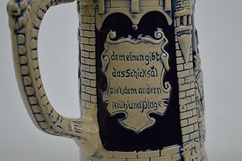 Miniatura 8 de Essence of Europe Gifts 0.6 litros  OktoberfestHaus - Jarra alemana con tapa Das Leben Ist Ein Wurfelspiel Wir Wurfeln All Tage (La vida es un juego