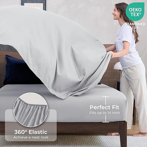 Miniatura 5 de HEVUMYI - Juego de edredón Queen, 7 piezas, para todas las estaciones, juego ultrasuave con edredón, sábana encimera, sábana bajera, fundas de