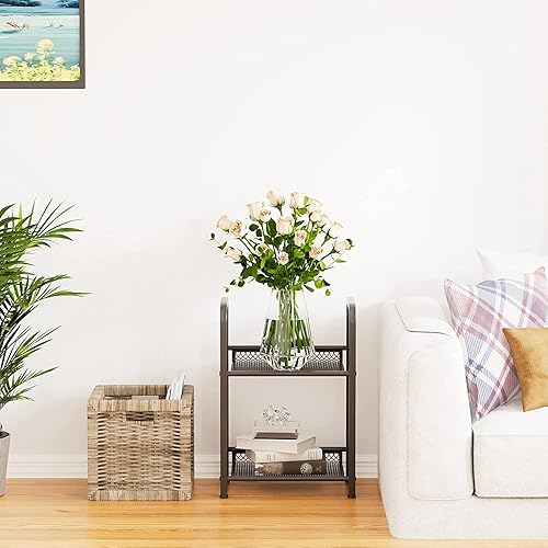 Miniatura 5 de Estantería de almacenamiento con estante, estuche independiente para sala de estar, dormitorio, cocina, resistente al óxido, fácil de montar,