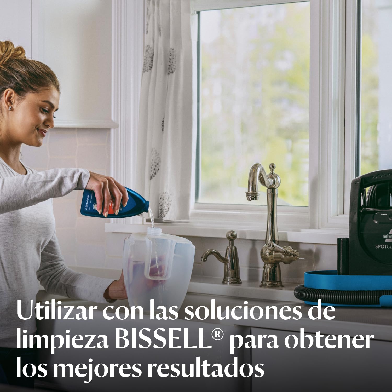 Bissell SpotClean C3, Limpiador Manchas Alfombras y Tapicería, Portátil, Triple Acción, Spray, Cepilla y Aspira, Limpieza Profunda para Alfombras, Escaleras e Interiores de Coche, 3619N
