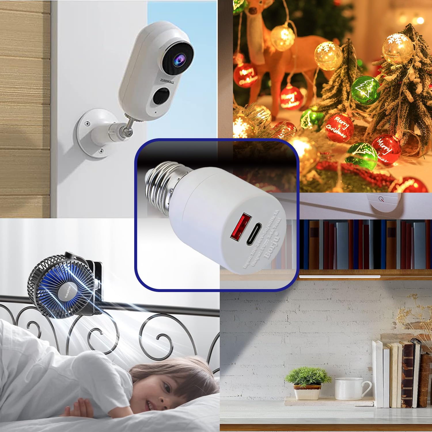 Borju USB Light Socket Adapter - Power Your Lights! -7