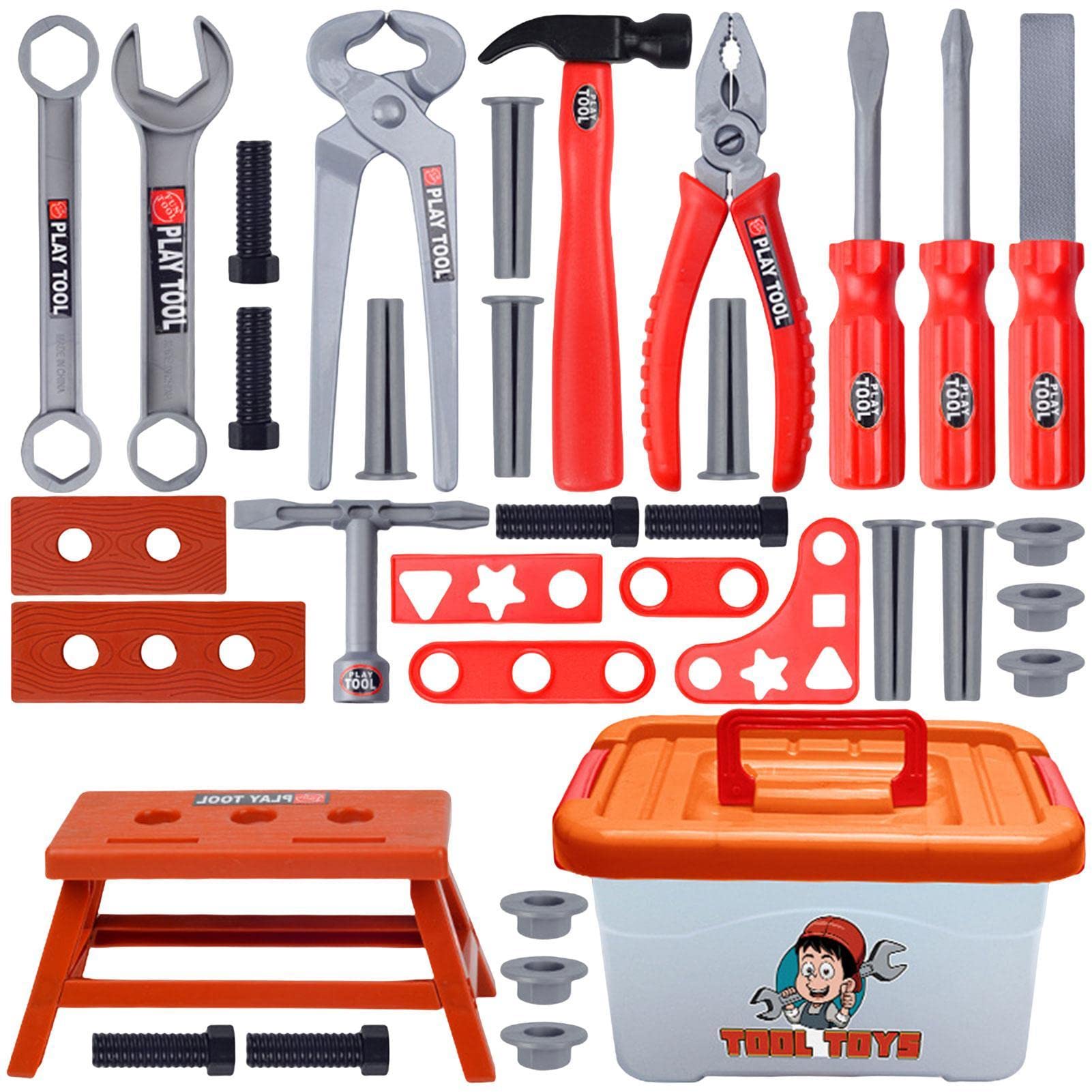 Amazon.co.jp: 大工さん おままごと 工具セット 工具おもちゃ ごっこ