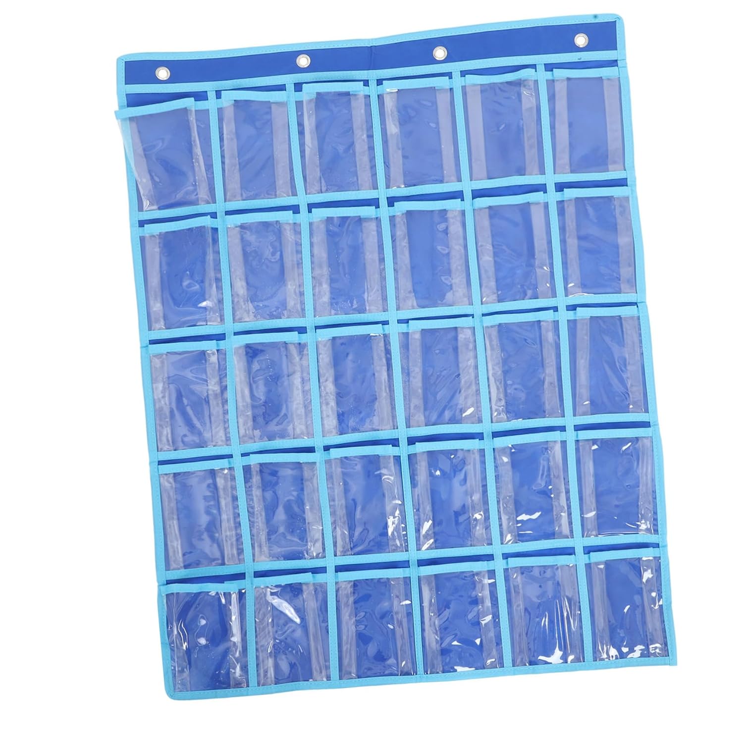 Uonlytech 30Number Classroom Hanging Organizer with Clear Pockets for Cell Phones Calculators Stickers for Efficient Organization Wall Mounted Storage for Tidy Learning