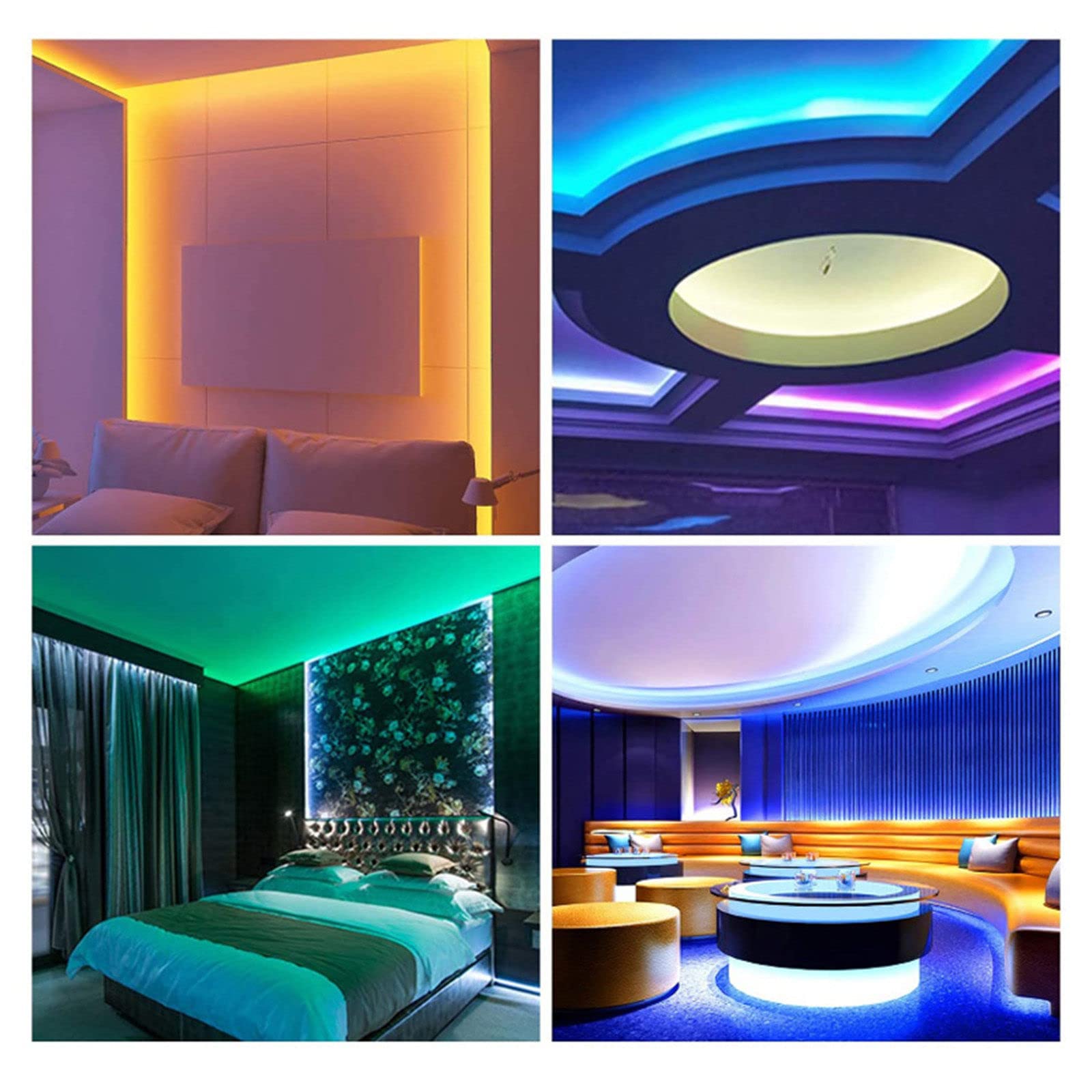 2 Rotoli, Striscia LED (10 m*2), Controllo Applicazione App/Controllo vocale Musicale, Set di Strisce Luminose LED da 20 Metri, Barra Luminosa Cambia Colore LED
