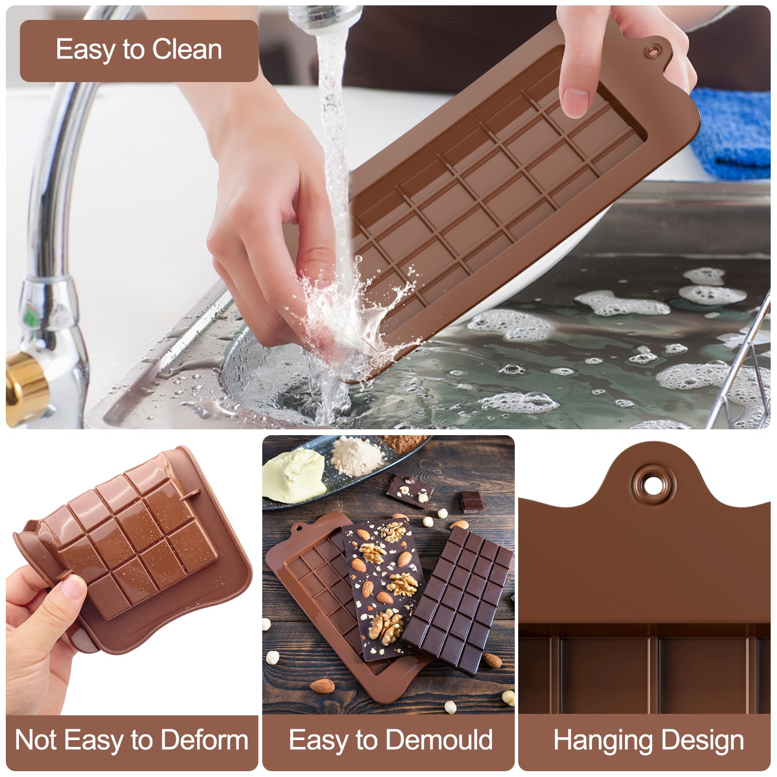 Moule à chocolat en silicone pour micro-ondes, plaques de cuisson pour four, bon