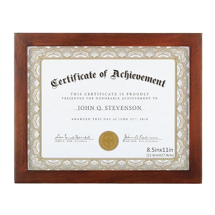 Buy RPJC Document Frame Certificate Frames Made of Solid Wood High