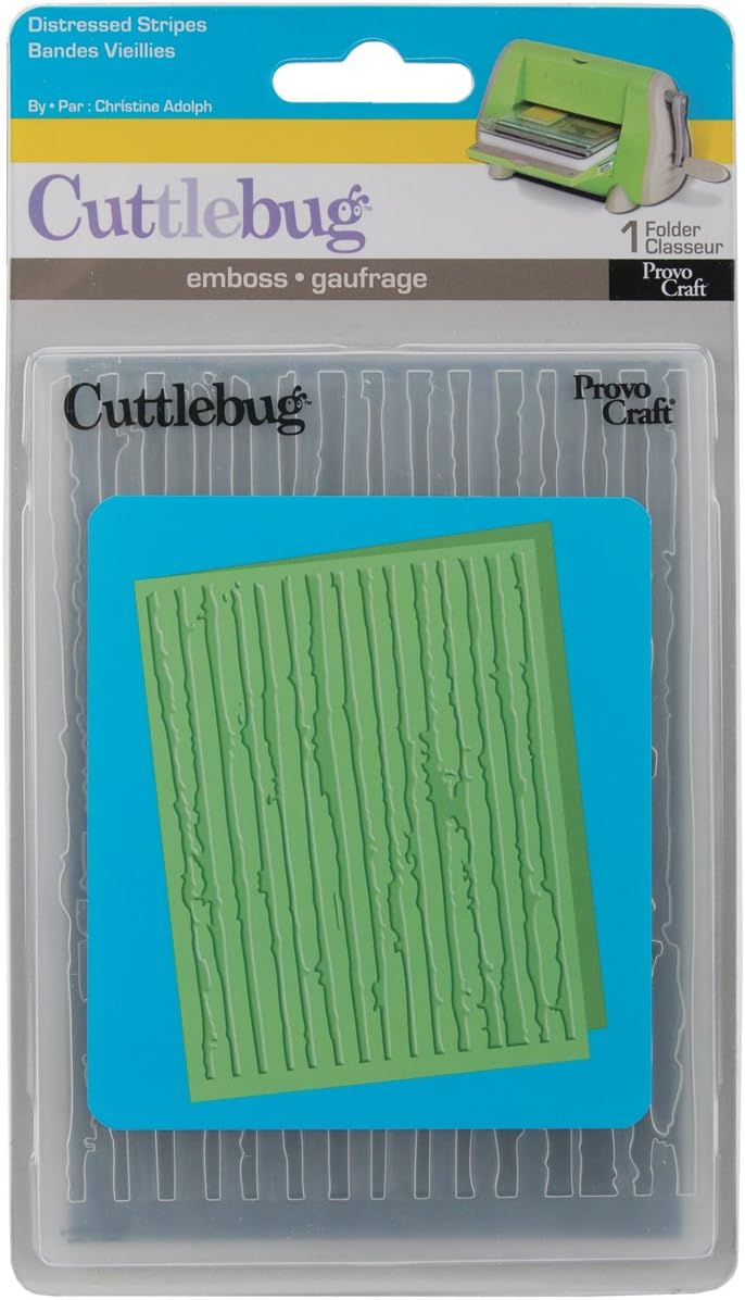 Provo Craft Cuttlebug A2 Embossing FolderDistress Stripes