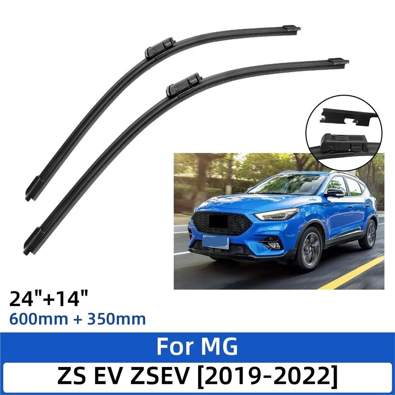 wycieraczki samochodowe Pasuje do MG ZS EV ZSEV 2019-2022 24"+14" przednie wycieraczki szyby przedniej, akcesoria do cięcia szyb wycieraczki do samochodu