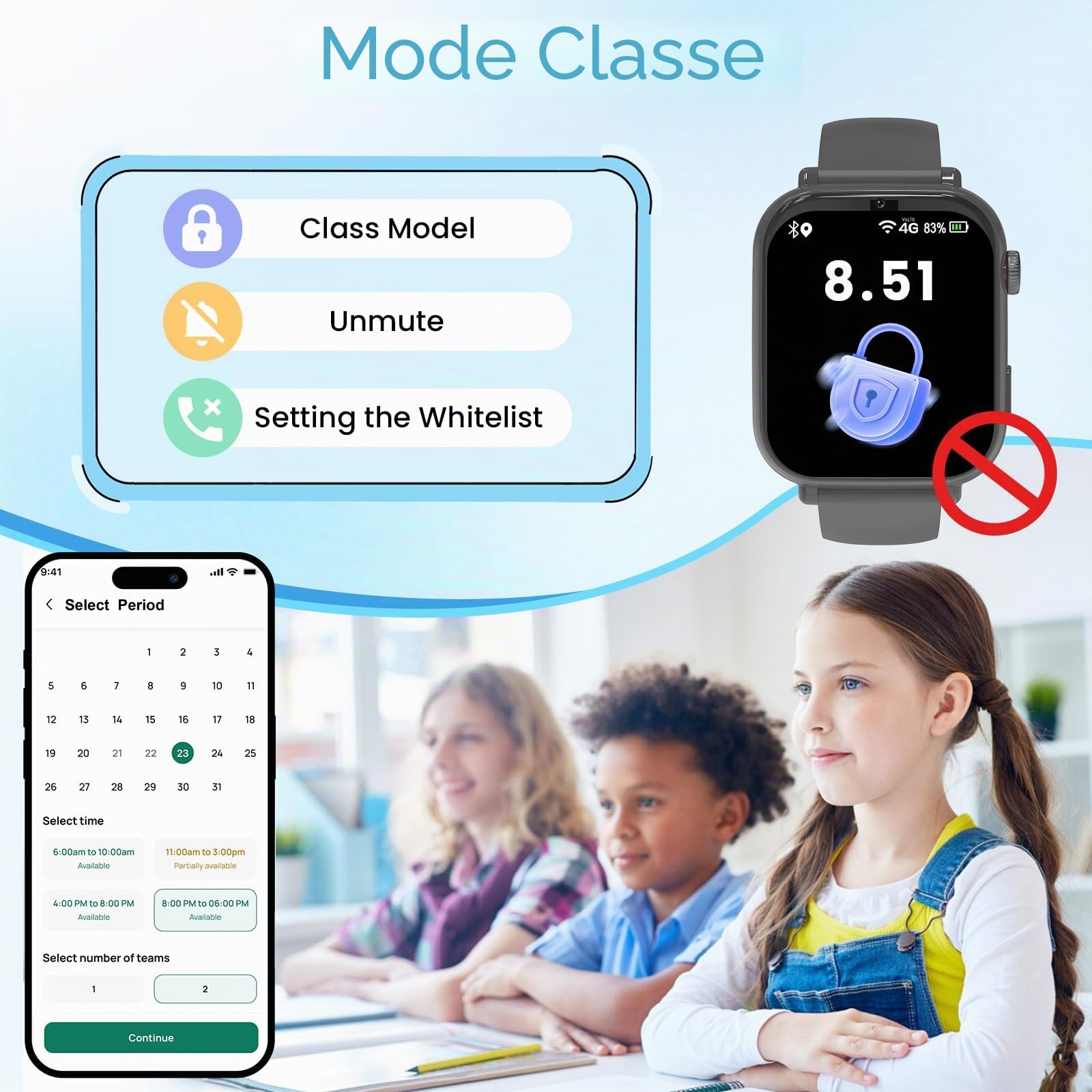 PTHTECHUS Montre Connectée pour Enfant 4G, Montre Intelligente Enfants GPS pour Fille Garçon avec SOS Chat Appel Vidéo Chronomètre Mode Classe Réveil, Smartwatch Téléphone Cadeau 4 à 12 Ans (Noir-S2)