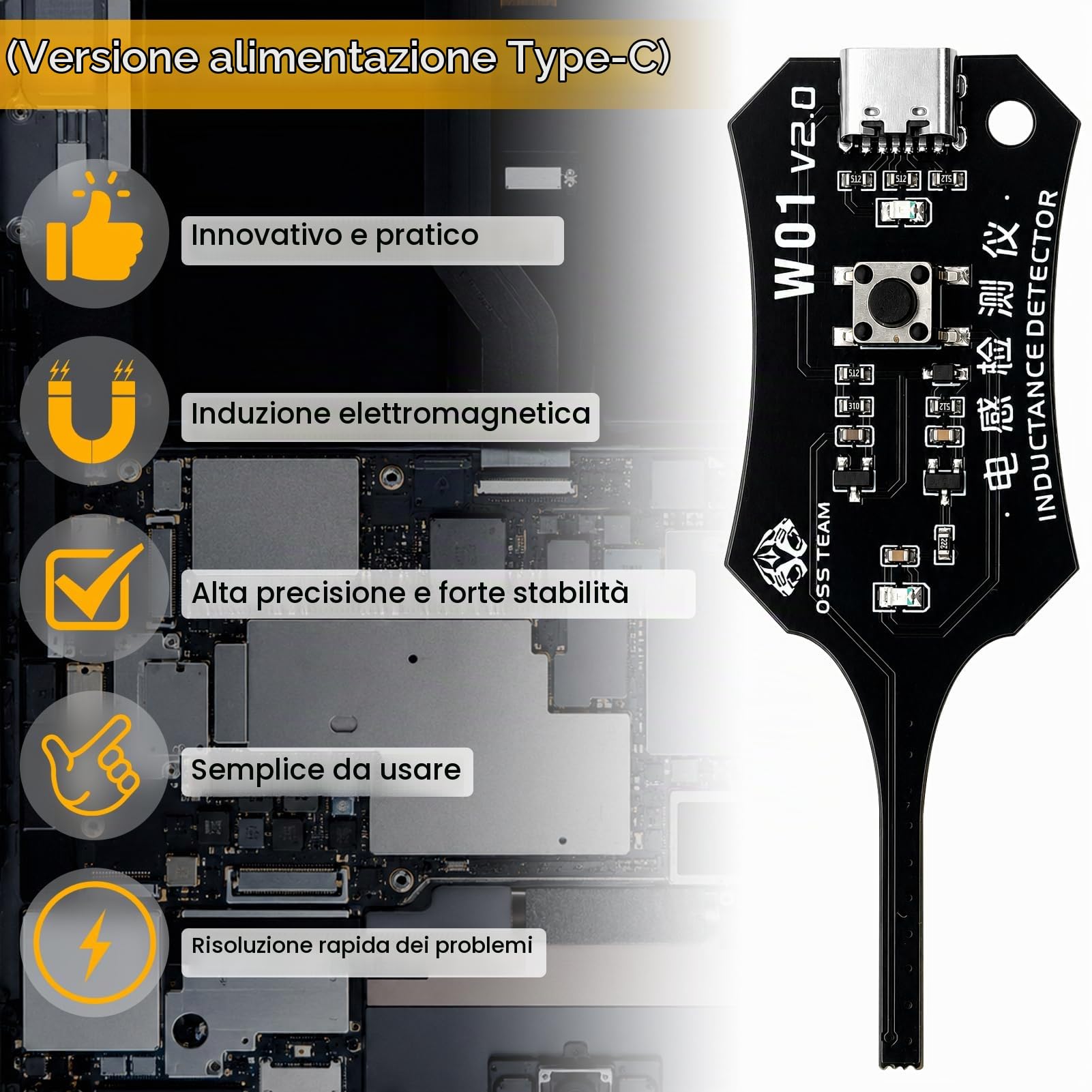tester elettrico di precisione, tester per bobine di schede madri | Tester di induttanza,strumento di diagnostica per circuiti stampati per principianti e professionisti
