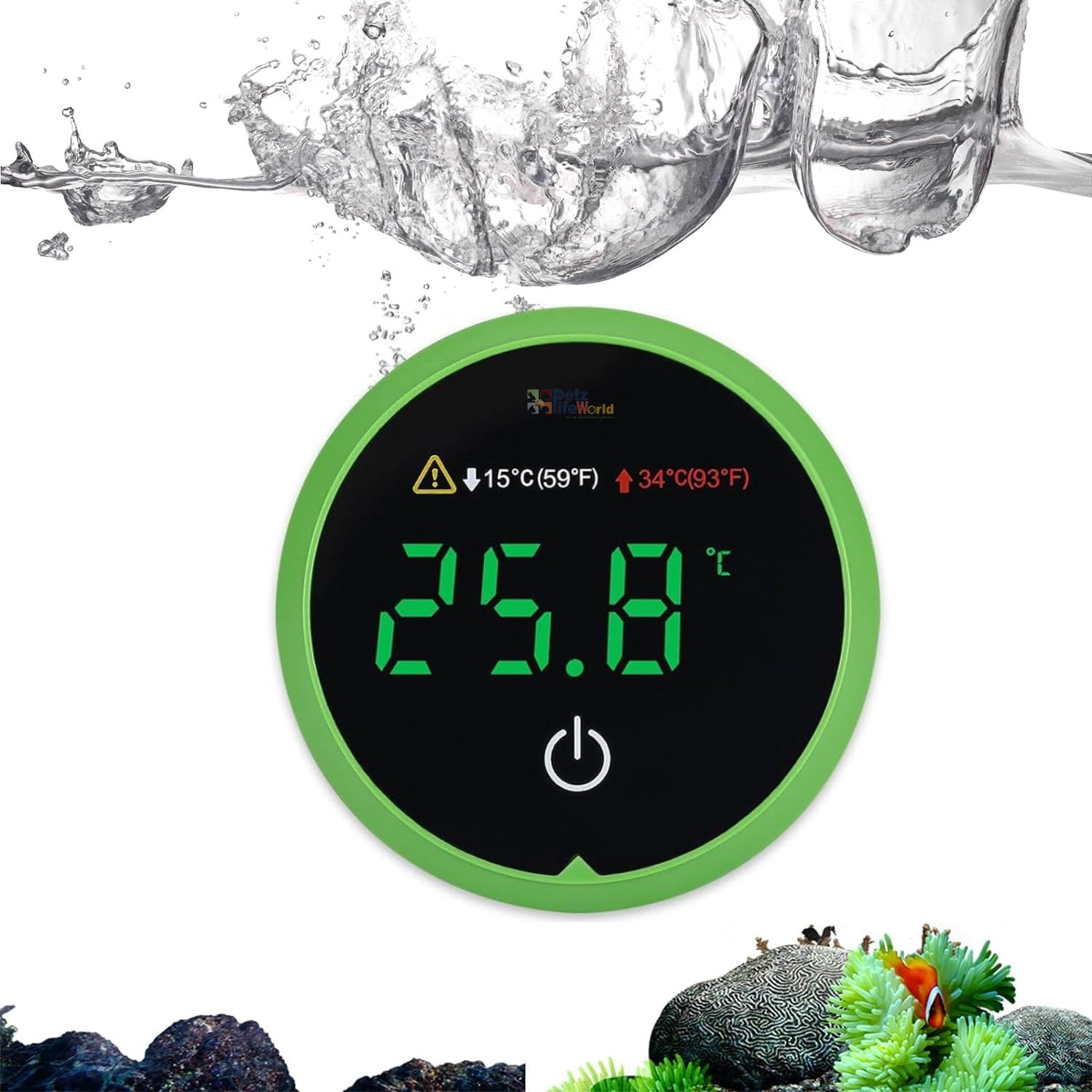 VAYINATO® Aquarium (Round) Digital Touch Screen Thermometer with LCD Display Water Temperature Measuring Tool, Cordless Tank Temperature Sensor By Petzlifeworld (B0CZTGNHX3) Amazon Price History, Amazon Price Tracker
