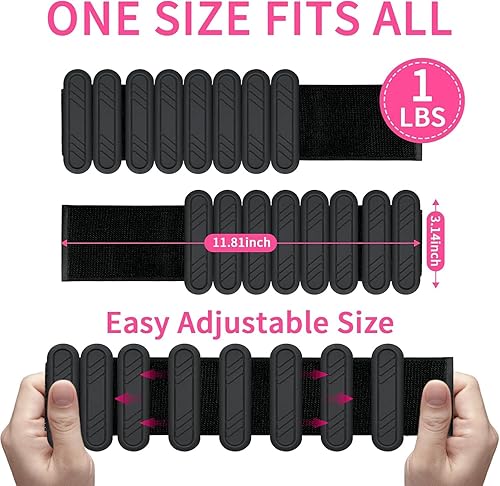 Miniatura 2 de Pesas de muñeca y tobillo para mujer, pesas ajustables para piernas y brazos, pesas de tobillo para pilates, caminar, yoga, baile, barras, gimnasio