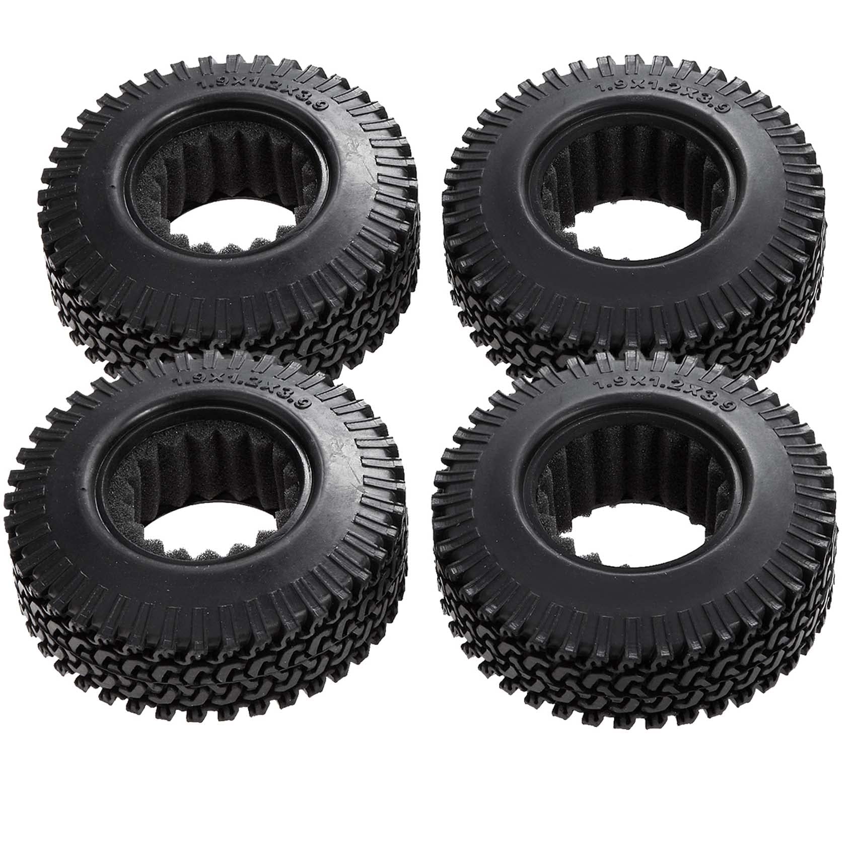 KEEDA 1.9 inch Rubber Tires Wheel Tyres for 1:10 RC Rock Crawler Car Axial SCX10 RC4WD D90 D110 TF2 TRX4 (B) โ image 1