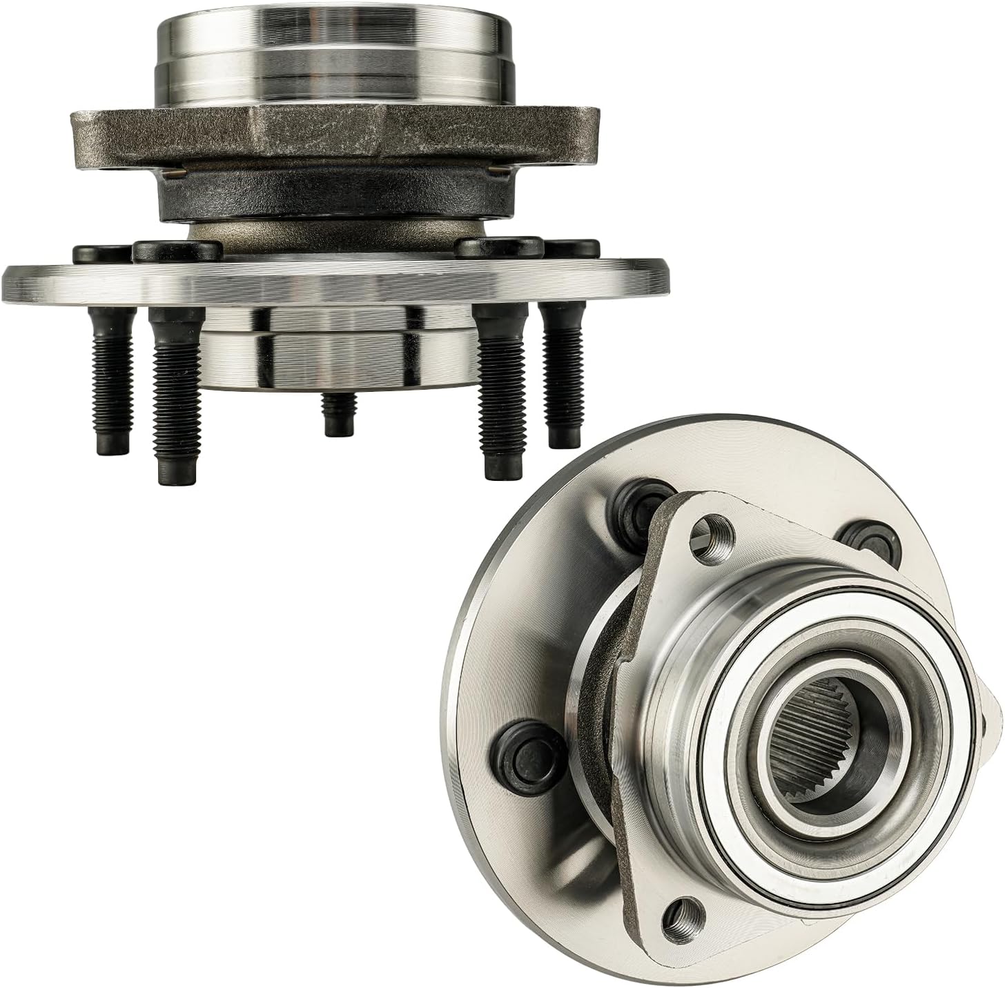 KAX 515017 2PCS Front Wheel Hub Bearing Compatible with Ford F-150 1997-2000,5 Lugs Wheel Bearing and Hub Assembly