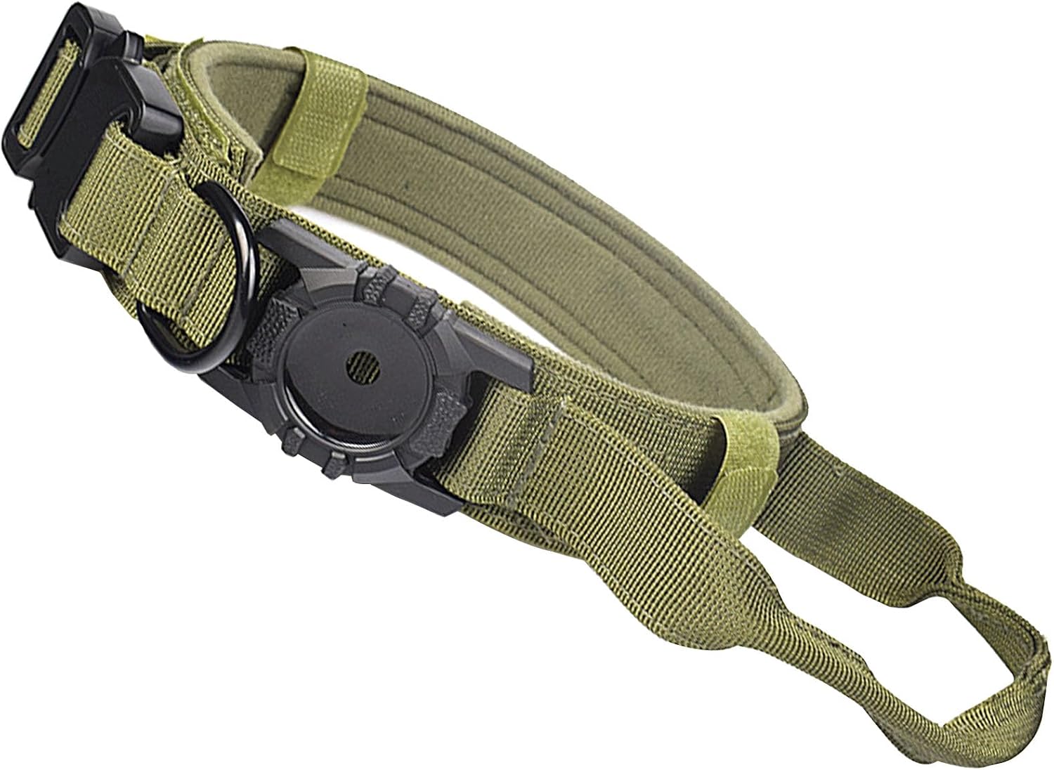 Dog Collar with Holder Adjustable Nylon Pet Collar with Control Handle and Quick Release Heavy Metal Buckle for Medium Large Dogs