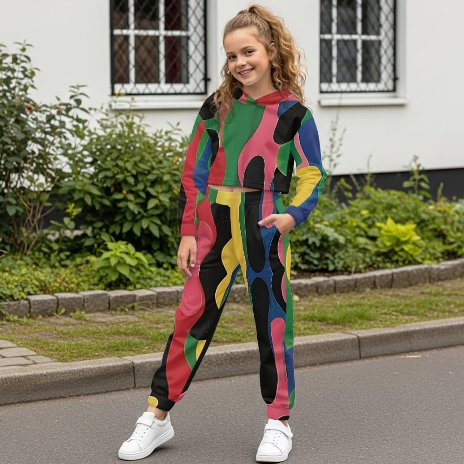 Coldinair 2 Piece Outfits for Girls Kids Sweatshirts and Jogger Sweatpants Fall Long Sleeve Sweatsuits Size 4-13 Years