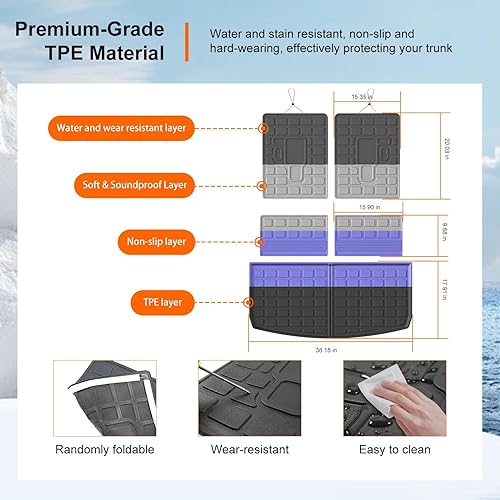 Vista 23 de powoq Tapete de carga compatible con Jeep Grand Cherokee L 2021-2025, revestimiento de carga Overland, revestimiento de carga de elastómero