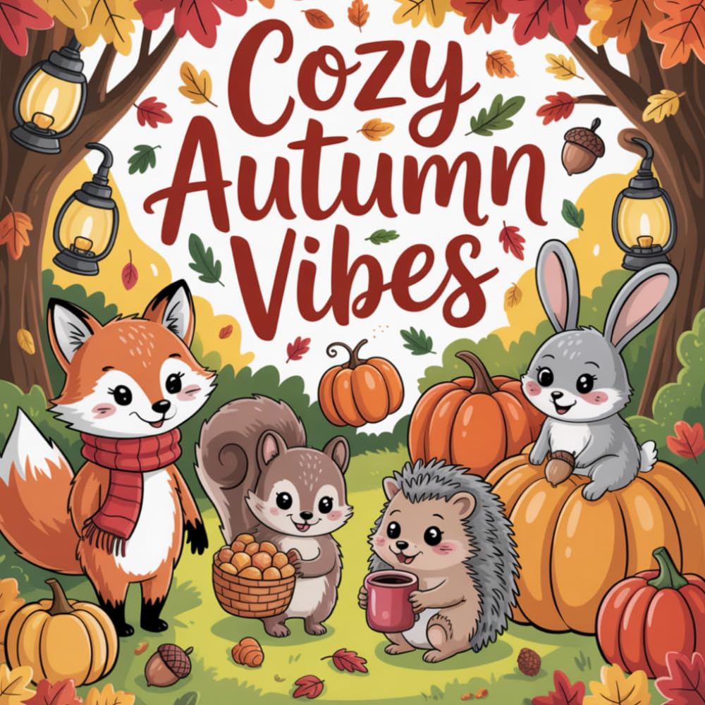 Cozy Autumn Vibes: Ein Malbuch für Erwachsene mit 50 liebevoll gestalteten Illustrationen für einen gemütlichen Herbst (Malbücher für Erwachsene)