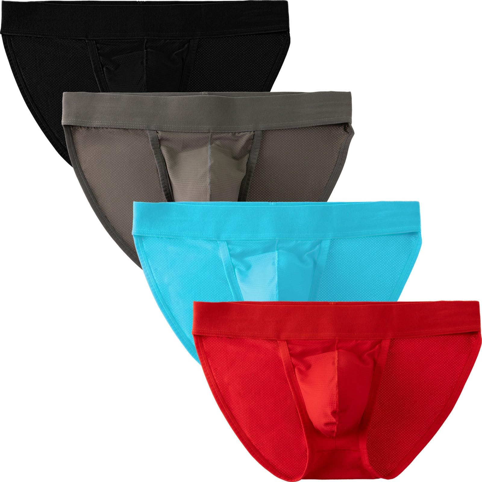 Mens Micro Mesh Stretch Bikini Briefs Pouch Underwear
