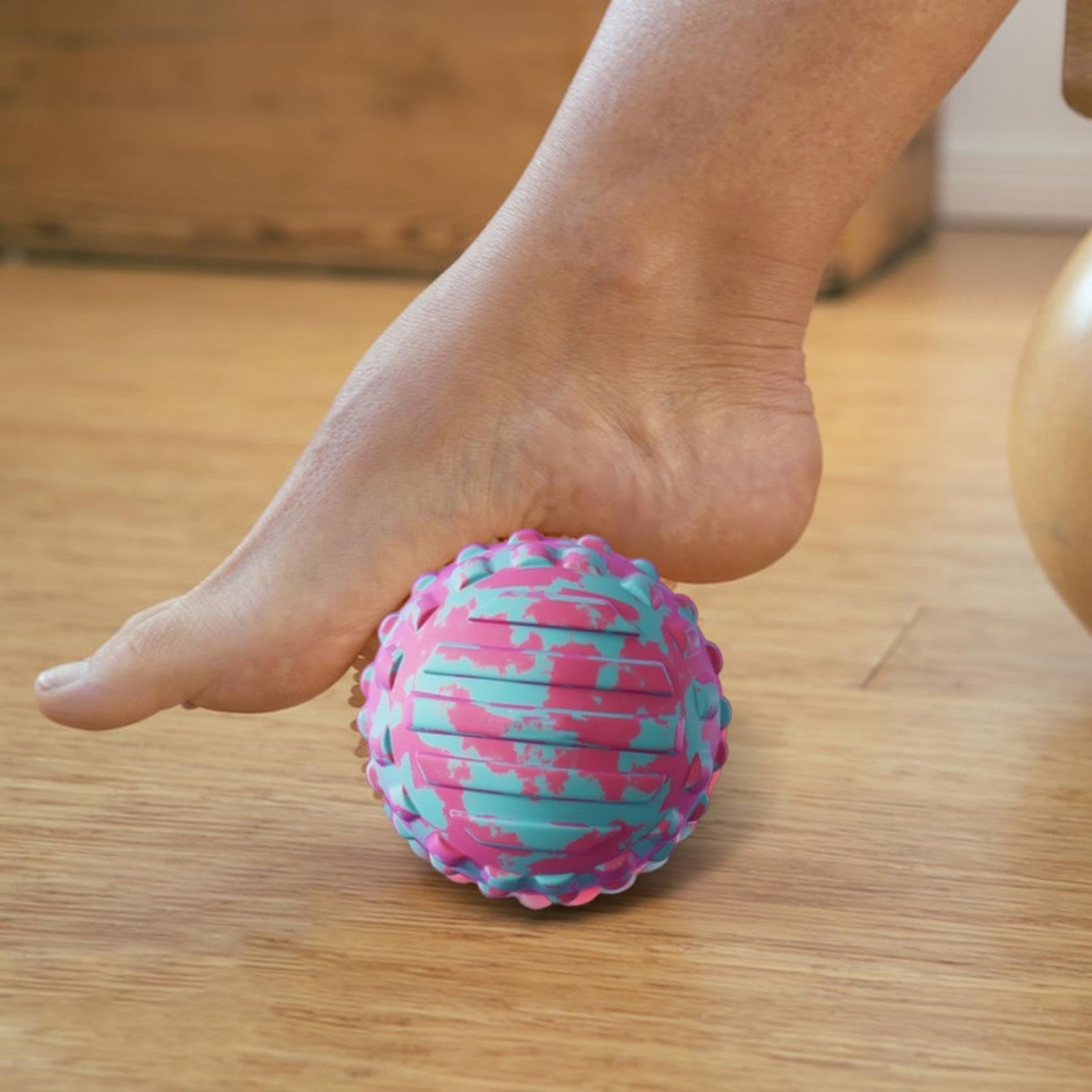 F Fityle Rodillo de masaje con bola, masaje para fascitis, ejercicio de miofascial, herramienta de de tejido profundo para pies, mujeres y hombres, espalda, Style a