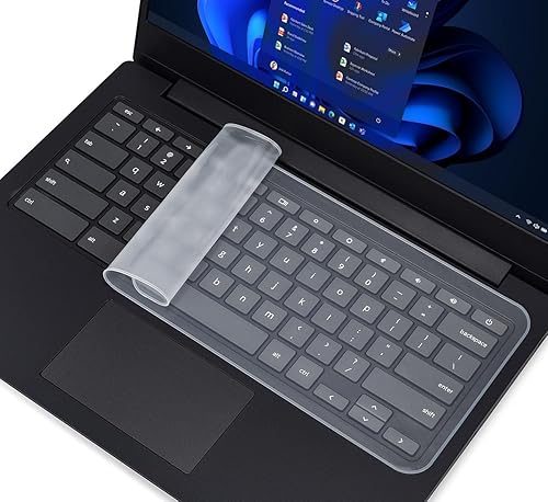 Funda universal de teclado para portátil de 15.6 pulgadas y 17.3 pulgadas, ultradelgada de silicona impermeable, protector de teclado, transparente