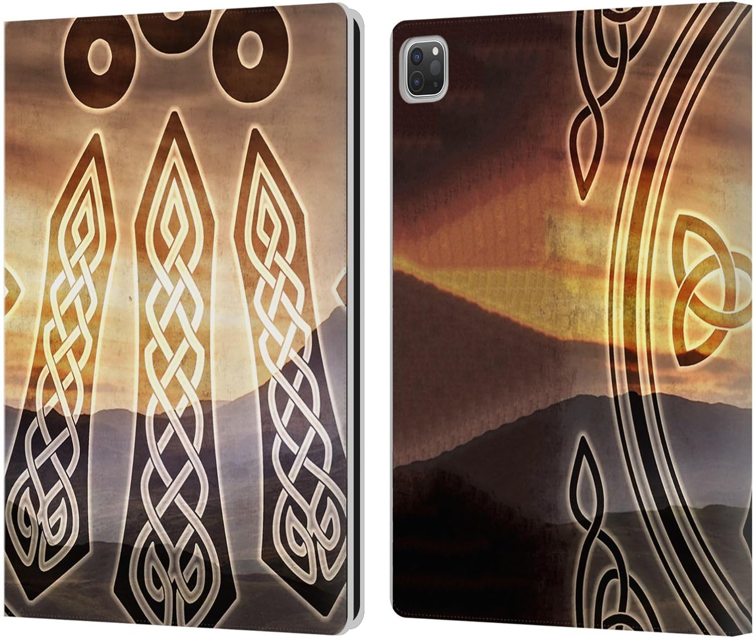 Head Case Designs Officially Licensed Brigid Ashwood Awen Stones Celtic Wisdom 3 Leather Wallet Case Compatible with Apple iPad Pro 13 M4 2024