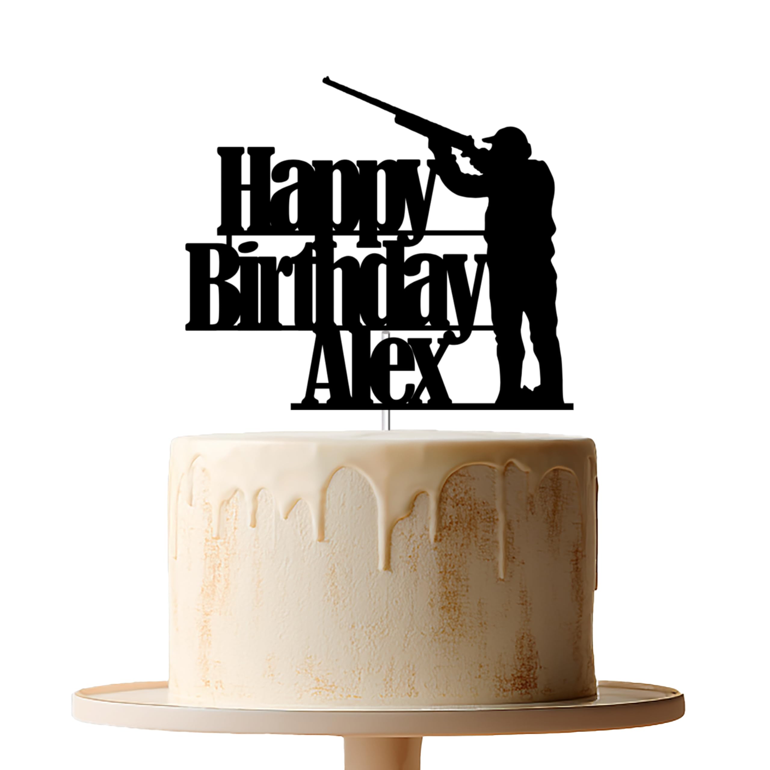 Personalised Shooting Card Cake Topper, Birthday, Celebration, Handmade