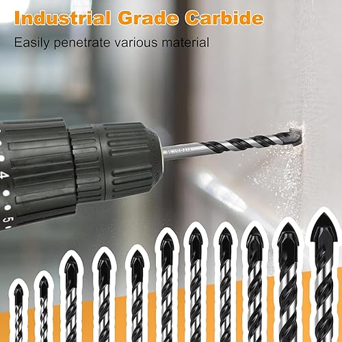 Miniatura 19 de TITGGI Juego de brocas para hormigón y mampostería, juego de brocas profesionales (6 unidades)