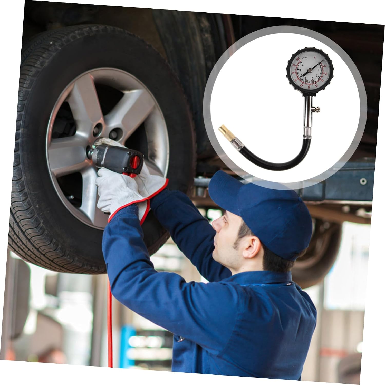Gatuida Portable Air Tire Pressure Tester Digital Gauge for Car Pressure Measurement (0-100psi)