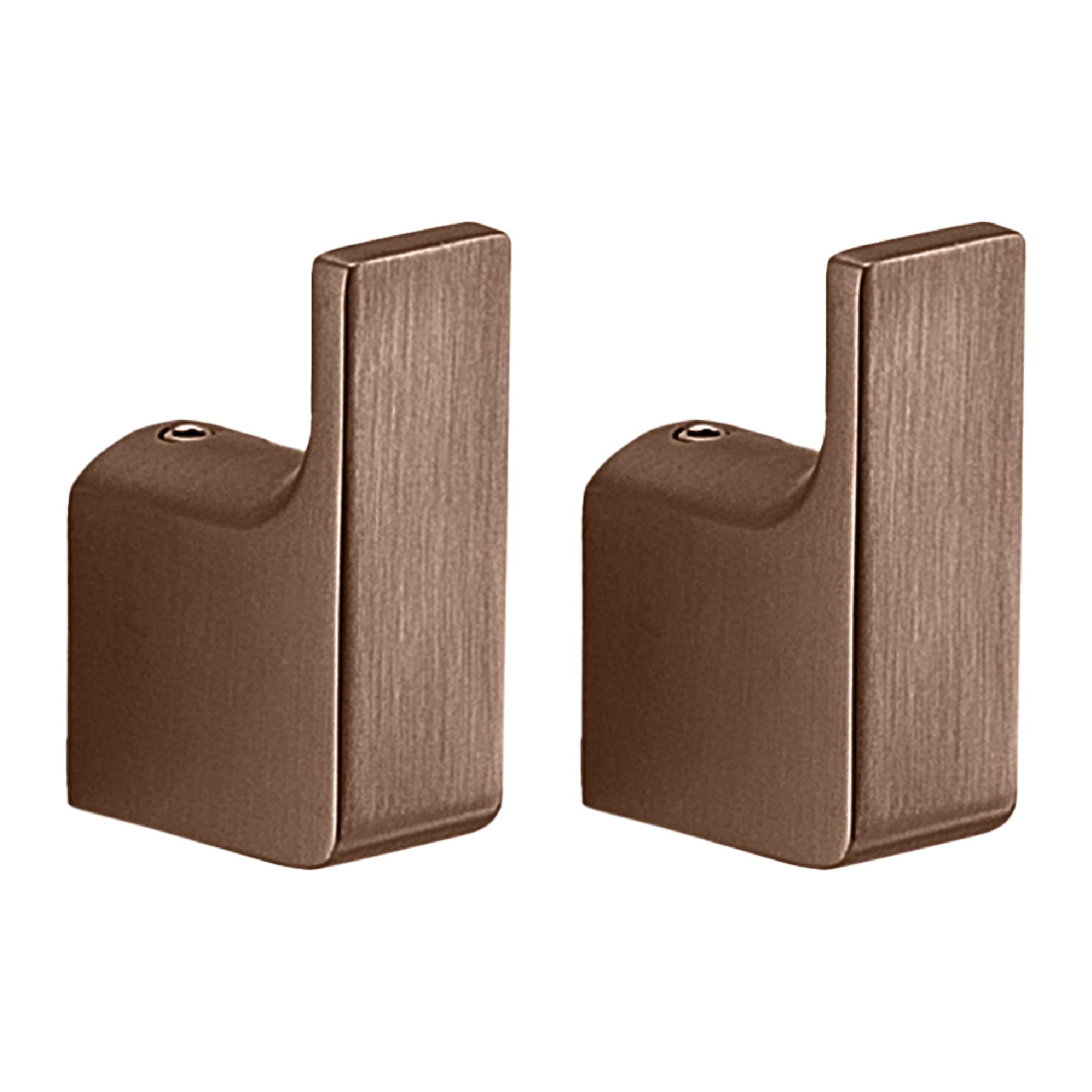 Gedy PIRENEI Bathroom Towel Hanger 2 Pieces, Brass, Rose Gold, 2 x 3.3 x 5.3, PVD Treatment