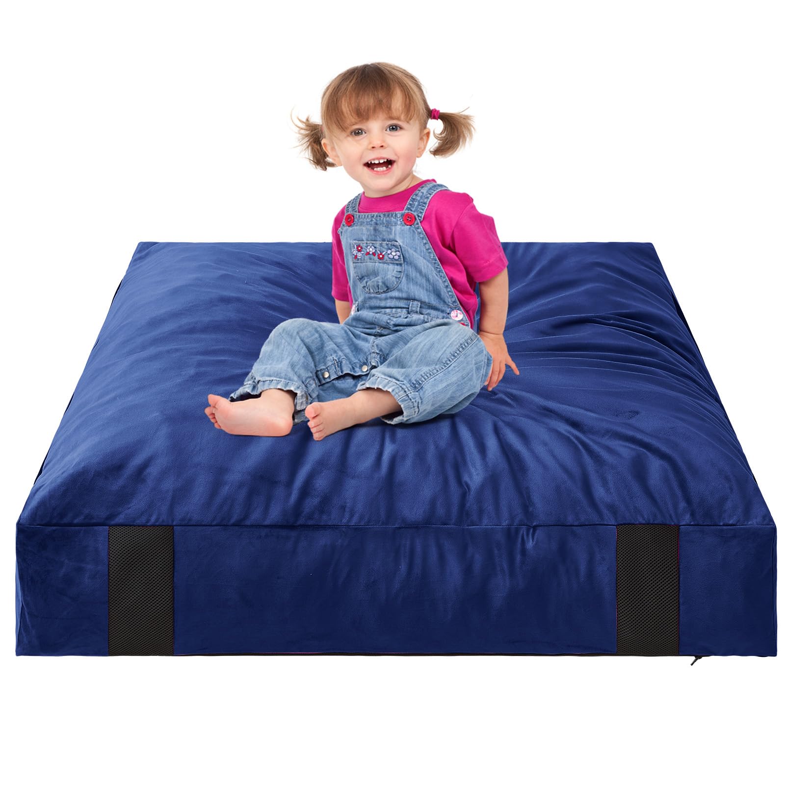 JOYWOO Crash-Pad für Kinder, sensorisches Zimmer, 1,2 x 1,2 m, rutschfeste sensorische Crash-Matte, geschredderter Schaumstoff, sensorisches Crash-Pad für Kinder, weich, waschbar, Geschenk für Kinder