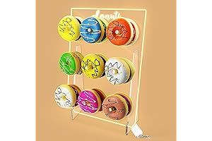 LUGUNU LED Light Acrylic Donut Rack Display Stand
