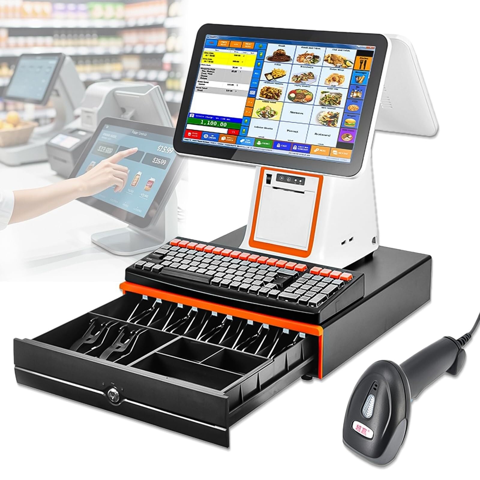 Inteligentny system POS typu „wszystko w jednym”– kasa fiskalna z podwójnym