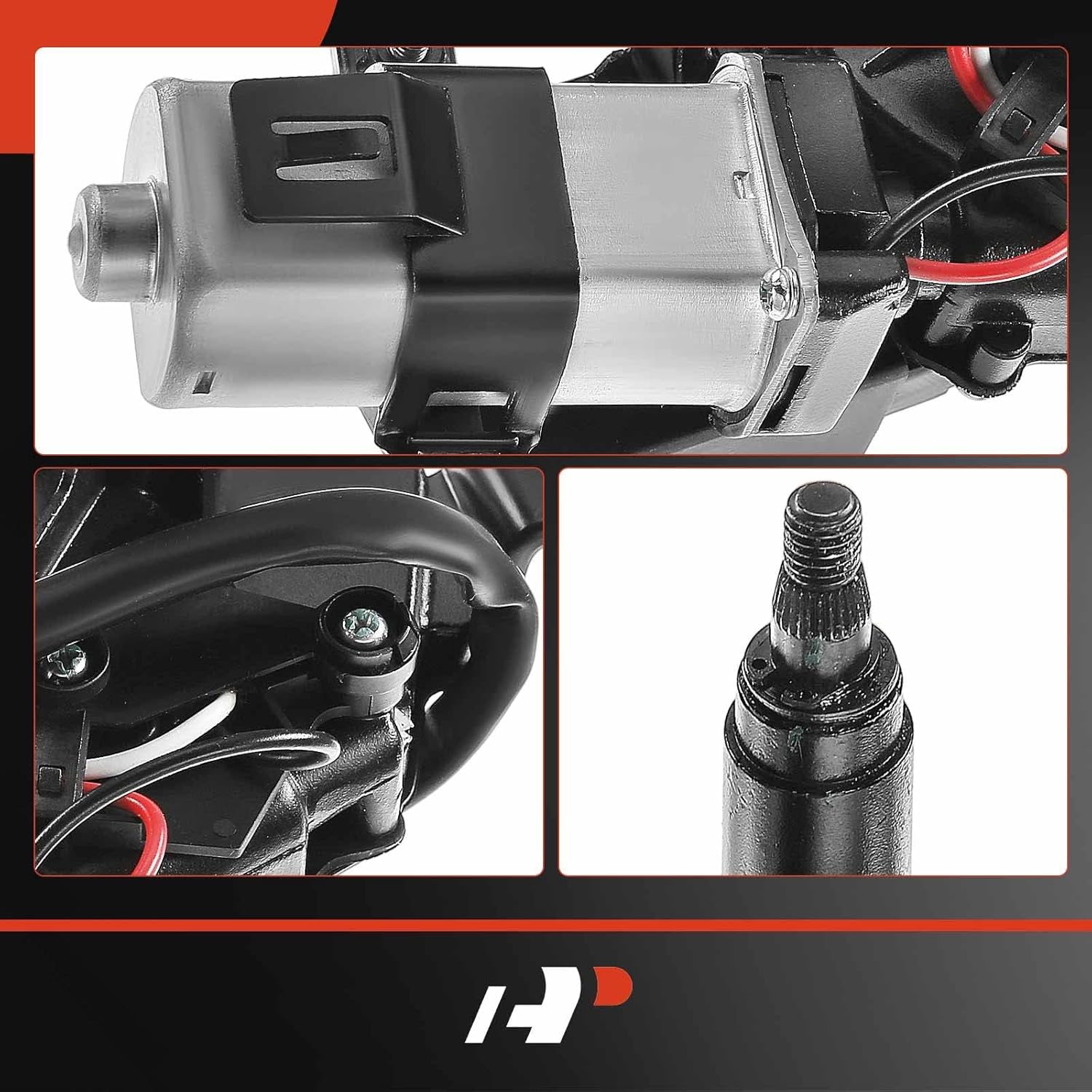 A-Premium Rear Windshield Wiper Motor Compatible with Chevy Equinox 2007-2009 & Pontiac Torrent 2007-2009 & Suzuki XL-7 XL7 2007-2009, Sport Utility, 6-Pin