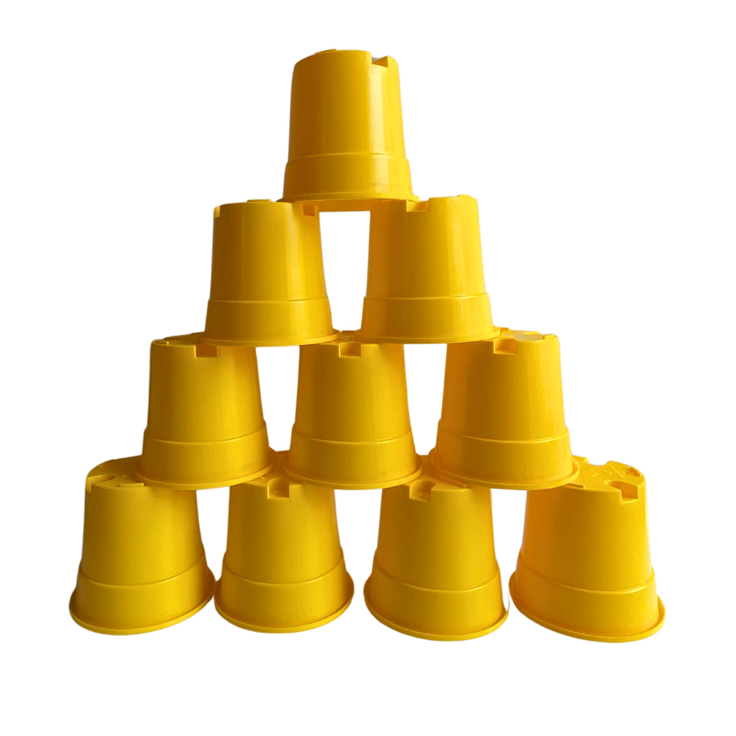 Indian Gardens - 4 inch Indoor Plastic Small Colour pots | Plastic Plant Pot for Terrace Garden (Yellow, Pack of 10) (B0CZHMCZST) Amazon Price History, Amazon Price Tracker