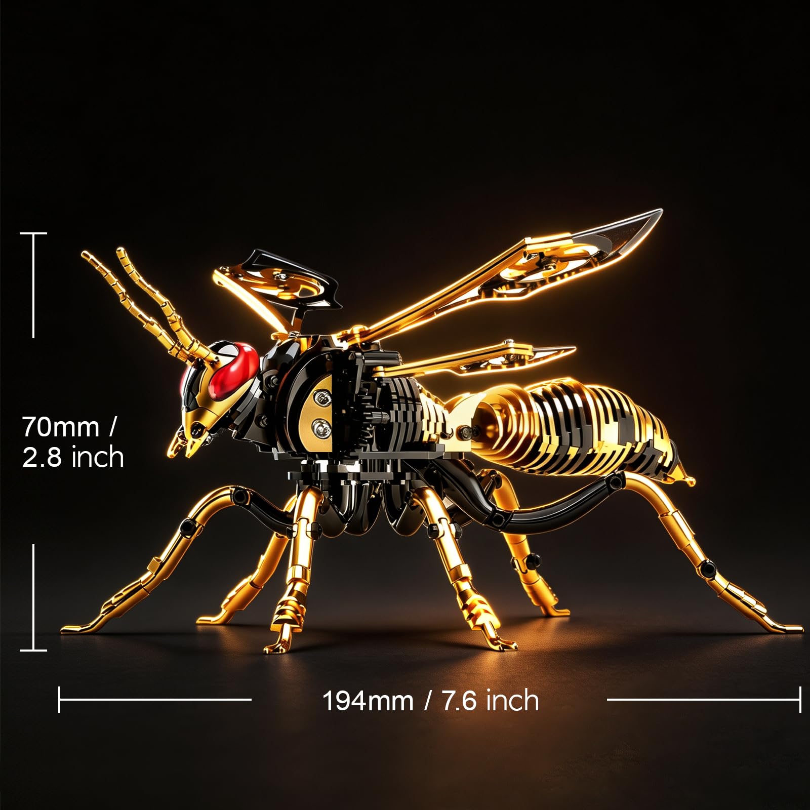 3D Metal Component Series: Bumblebee, Pterodactyl, Creative DIY Puzzles that Offer Both Gaming Fun and Intellectual Challenges, Suitable for Individuals Aged 14 and Above.