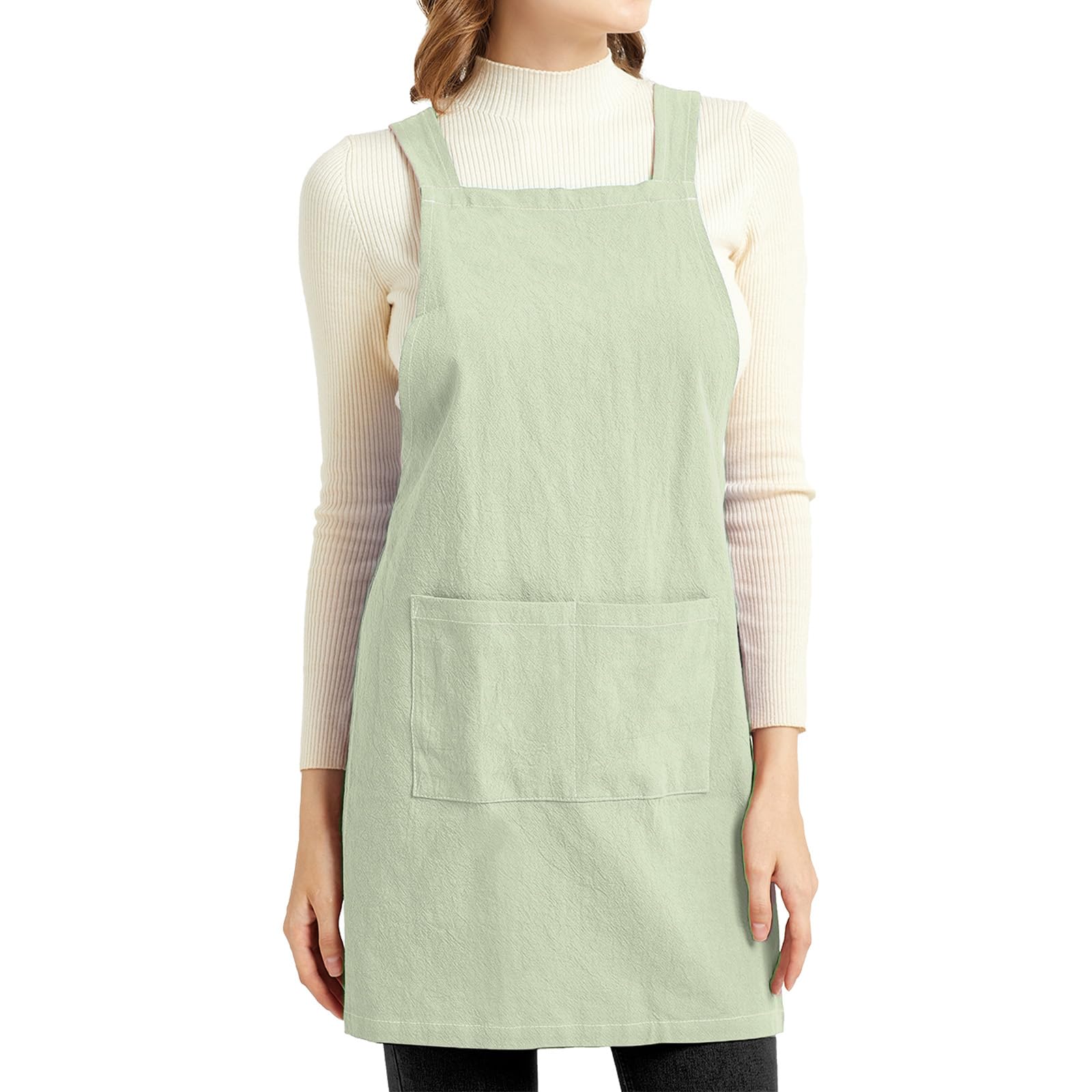 Photo 1 of ELEZAY Apron for Women with Pockets, Plus Size, Cross Back