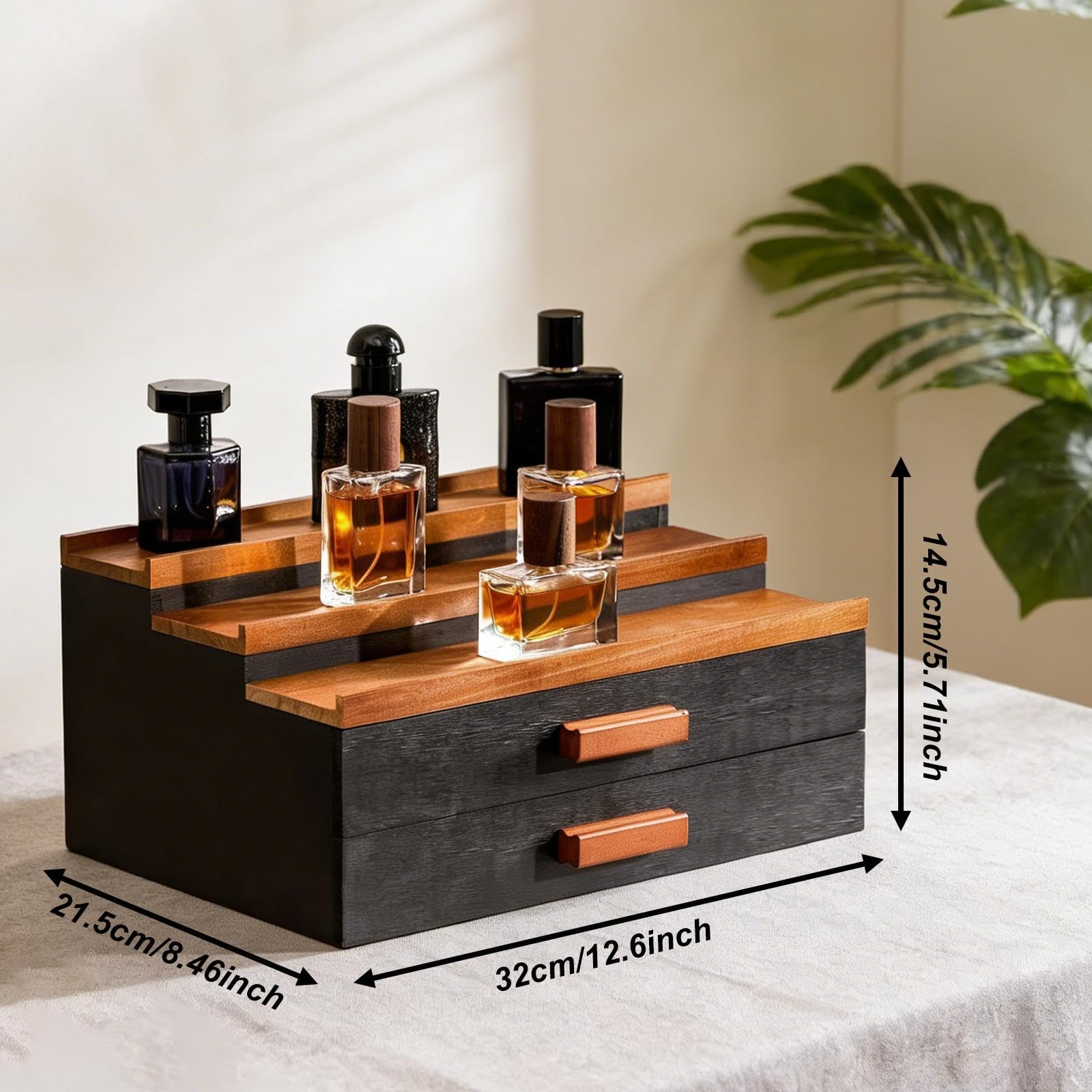 Gralara Elevadores de Exhibición de Perfumes, Organizador de Escritorio para Hombres para Almacenar Perfumes
