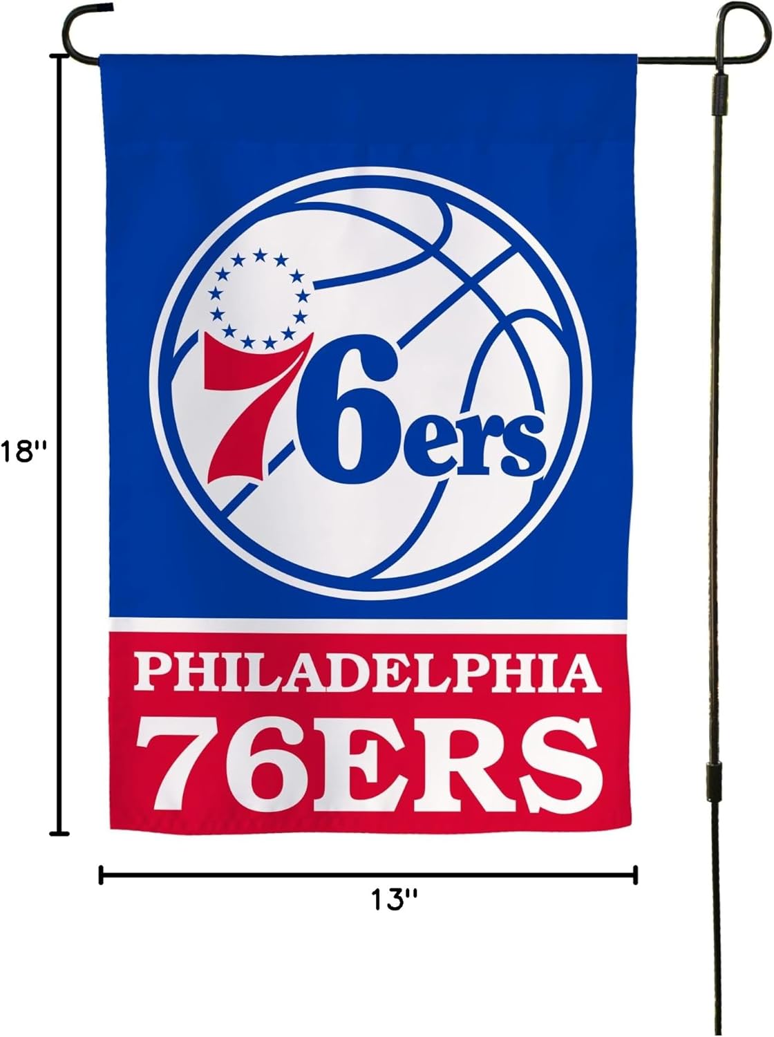 Desert Cactus Philadelphia 76ers Garden Flag – 19 x 12 inch Philly NBA Philly Team Banner, For Outdoor Display and Events (Design A)