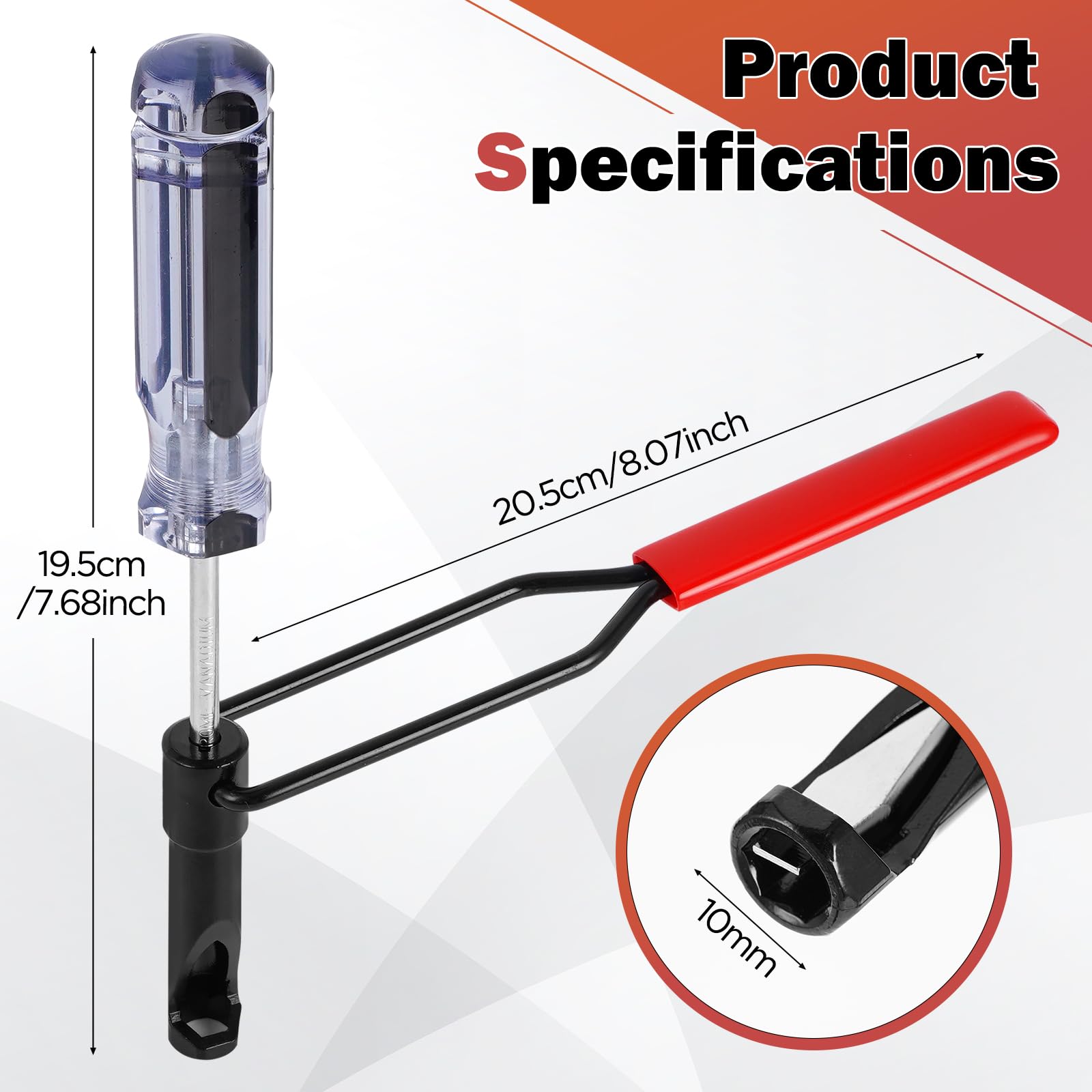 10mm Jam Nut Valve Adjustment Tool,Slotted Valve Adjusting Stud with 32 Pieces of Precision Feeler gauges,Valve Lash Adjustment Tool for Honda/Nissan/Toyota/Japanese car Engines