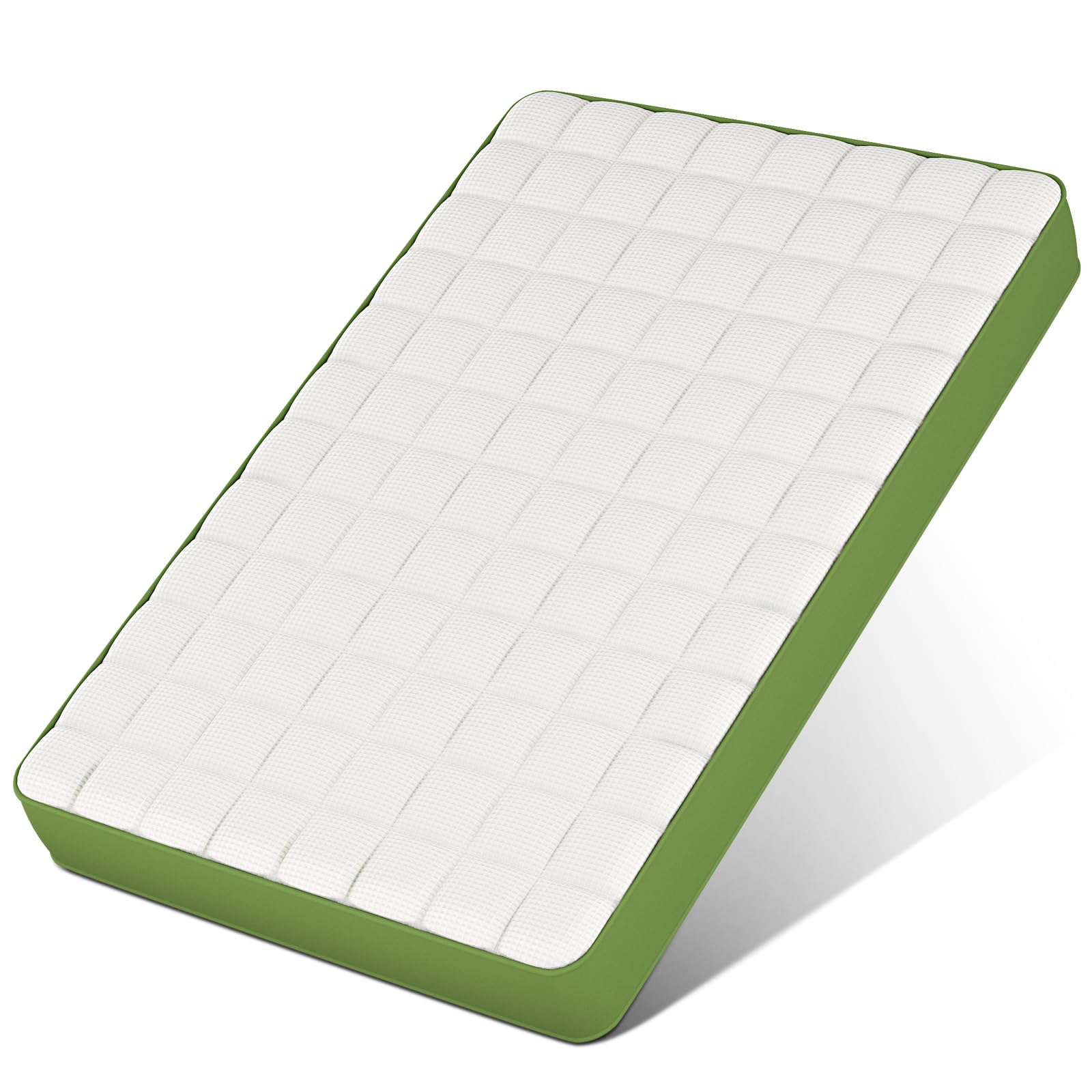 pareler bear 3" Mini Mattress, 38" Lx24 W Premium Foam Mattresses, Soft Pure Cotton Breathable Cover Fabric, Waffle Grid